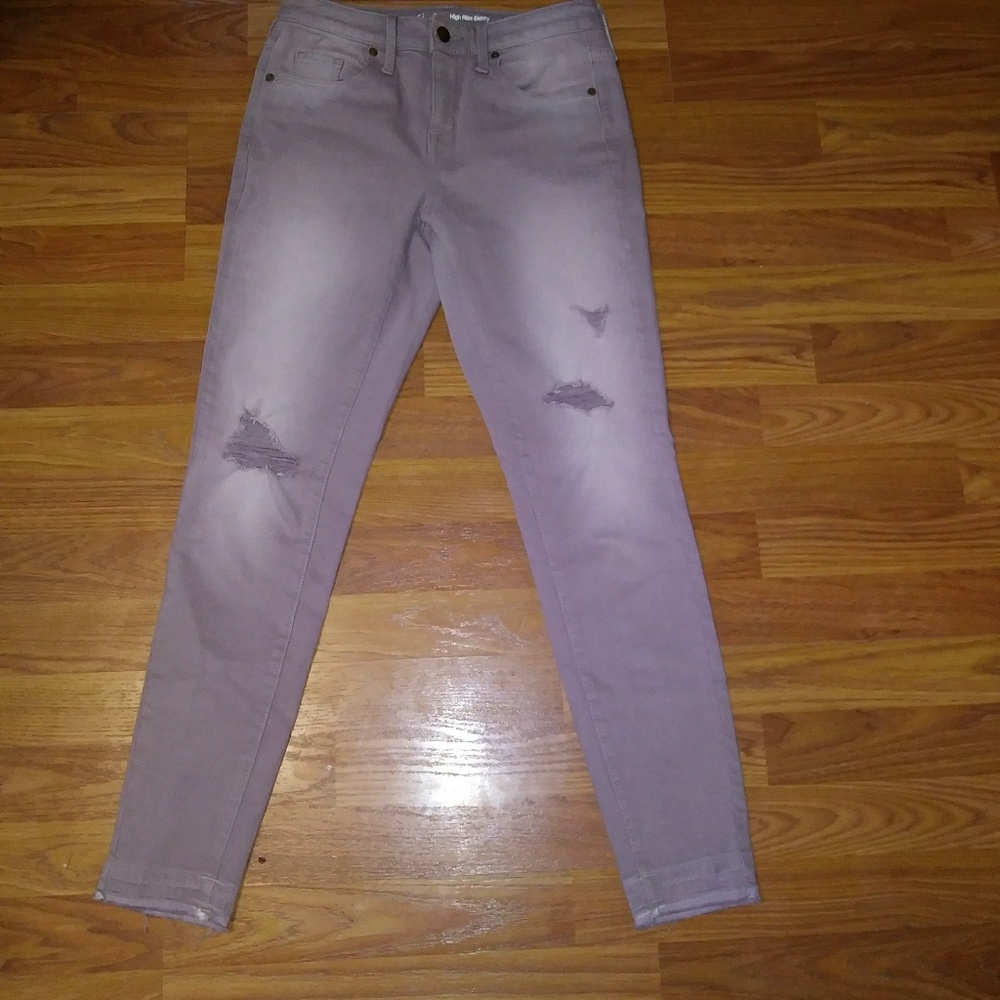 Mossimo high rise skinny distressed jeans